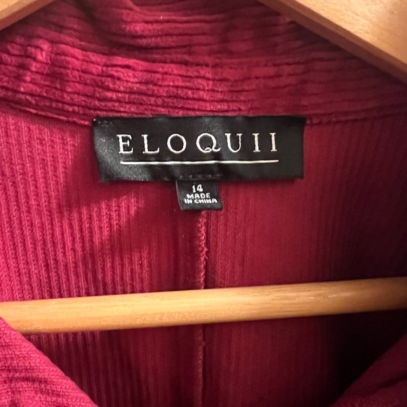 NWT Eloquii Red Belted Corduroy Jumpsuit - Picture 4 of 5